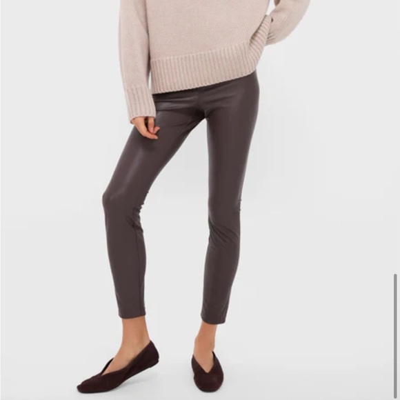 Tuckernuck Faux Leather Brown Leggings - Picture 2 of 7